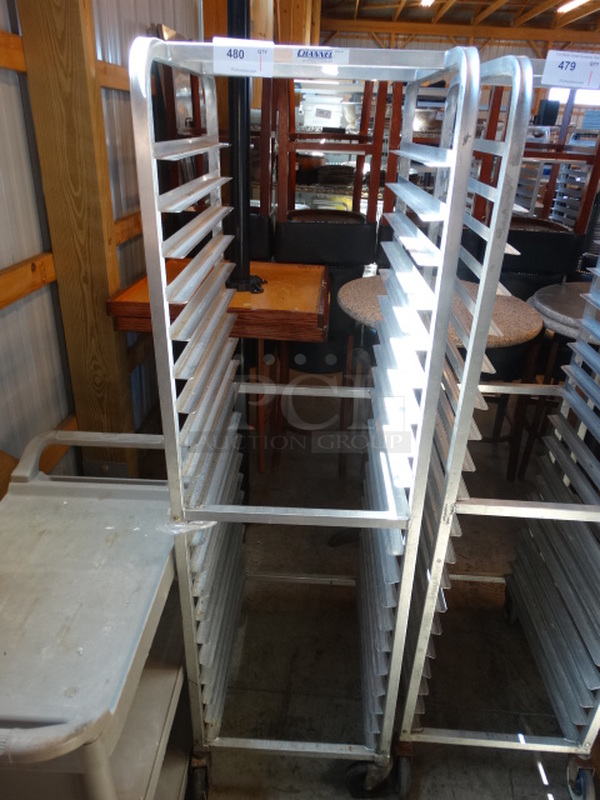 Metal Commercial Pan Transport Rack on Commercial Casters. 20.5x26x70 - Image 1 of 3