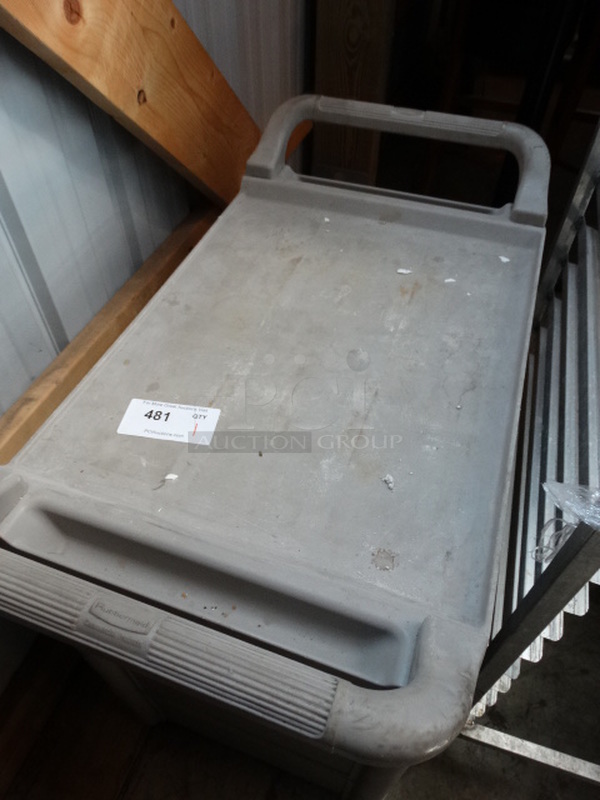 Tan Poly 2 Tier Cart on Commercial Casters. 33x19x36 - Image 2 of 3