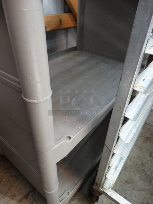 Tan Poly 2 Tier Cart on Commercial Casters. 33x19x36 - Image 3 of 3
