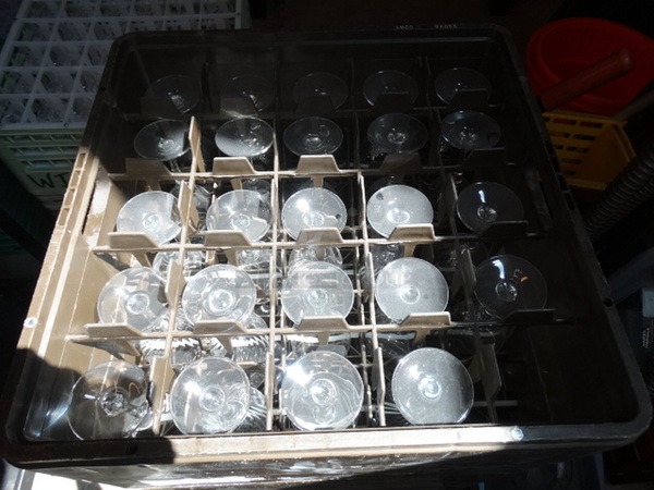 25 Wine Glasses in Dish Caddy. 3x3x7. 25 Times Your Bid! - Image 2 of 3