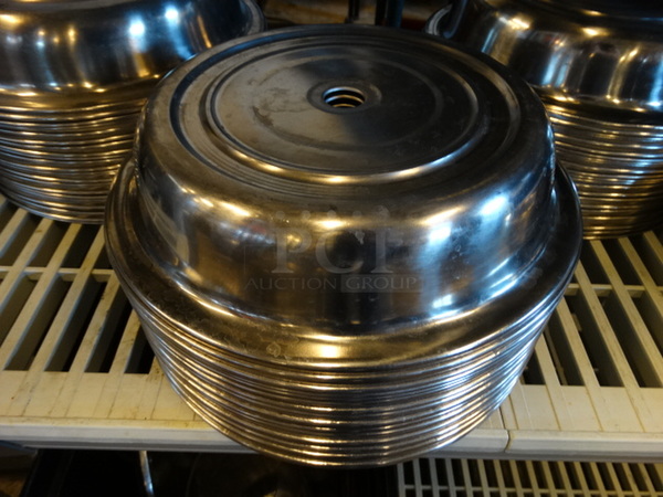 40 Stainless Steel Dome Lids. 11x11x2.5. 40 Times Your Bid!