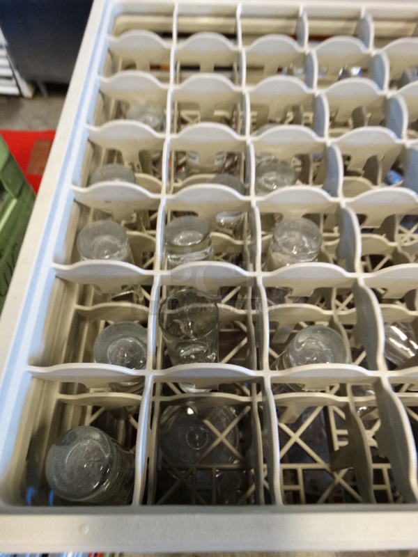 26 Beverage Glasses; Tall Shot And Footed in Dish Caddy. 1.5x1.5x4, 2x2x4.5. 26 Times Your Bid! - Image 4 of 4