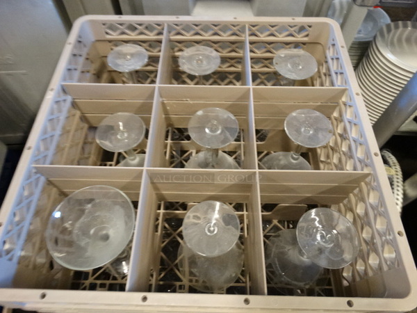 9 Martini Glasses in Dish Caddy. 4.5x4.5x7. 9 Times Your Bid! - Image 2 of 2