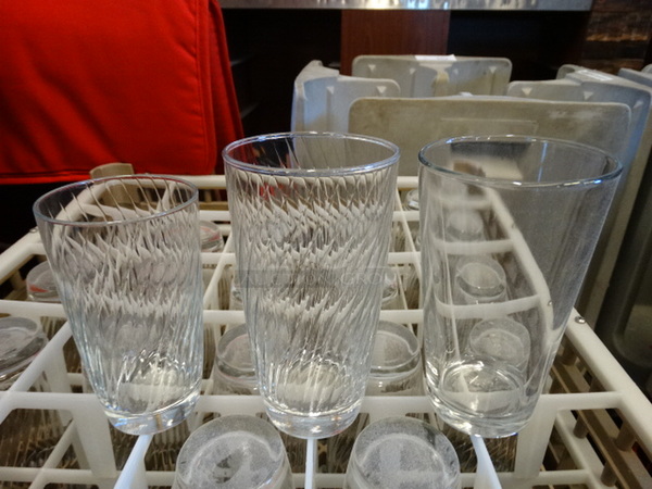 21 Beverage Glasses in Dish Caddy. 20: 3.5x3.5x6, 1: 3x3x5. 21 Times Your Bid!