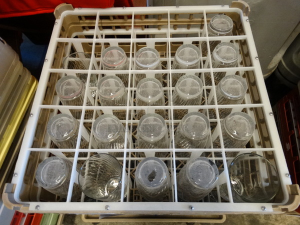 21 Beverage Glasses in Dish Caddy. 20: 3.5x3.5x6, 1: 3x3x5. 21 Times Your Bid! - Image 3 of 3