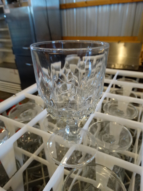 25 Goblet Wine Glasses in Dish Caddy. 3x3x5.5. 25 Times Your Bid! - Image 2 of 2