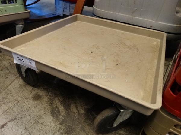 Poly Dish Caddy Dolly on Commercial Casters. 21.5x21.5x9 - Image 2 of 3