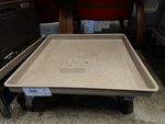 Poly Dish Caddy Dolly on Commercial Casters. 21.5x21.5x9