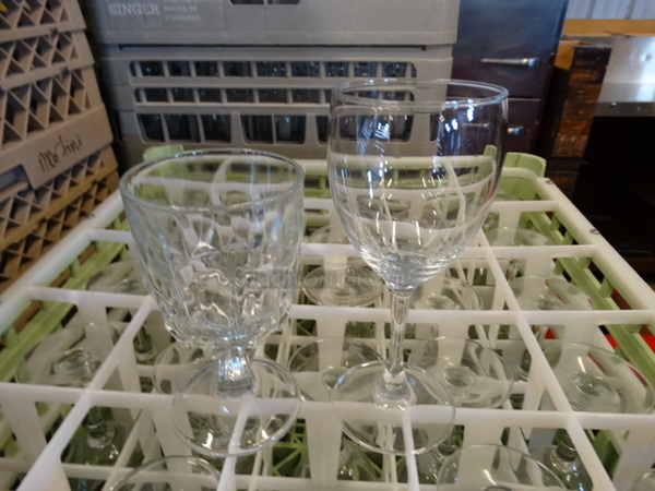 25 Wine Glasses in Dish Caddy. 2: 3x3x5.5, 23: 3x3x7. 25 Times Your Bid!