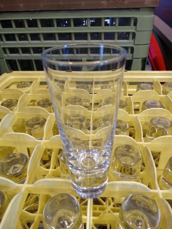 36 Beverage Glasses in Dish Caddy. 2x2x5.5. 36 Times Your Bid!