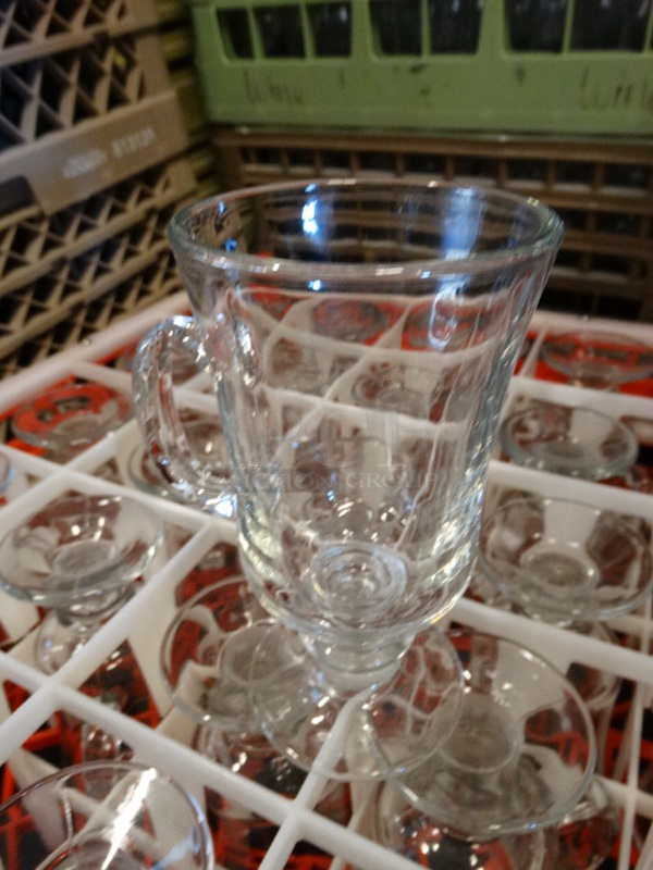 25 Glass Mugs in Dish Caddy. 4x3x6. 25 Times Your Bid! - Image 2 of 2