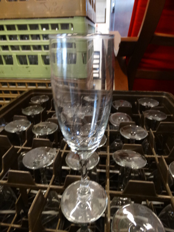 24 Champagne Glasses in Dish Caddy. 2x2x8. 24 Times Your Bid! - Image 1 of 2