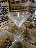 9 Martini Glasses in Dish Caddy. 5x5x7. 9 Times Your Bid!