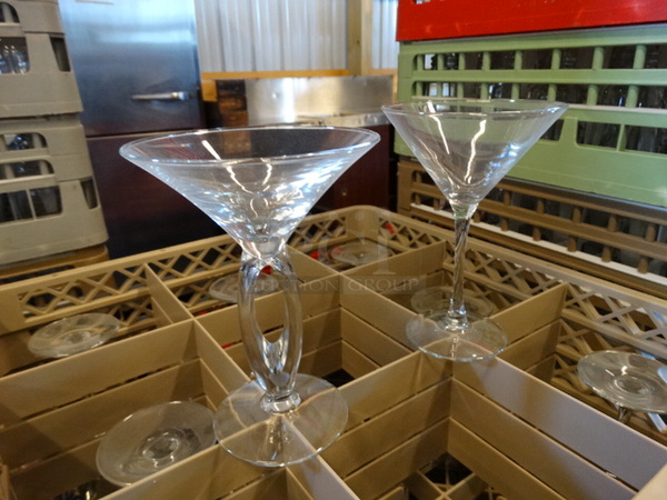 9 Martini Glasses in Dish Caddy. 5x5x7. 9 Times Your Bid! - Image 2 of 2