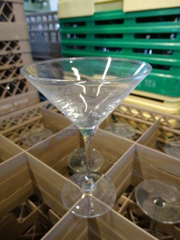 9 Martini Glasses in Dish Caddy. 5x5x7. 9 Times Your Bid! - Image 2 of 2