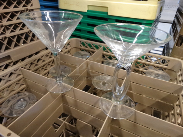 9 Martini Glasses in Dish Caddy. 5x5x7. 9 Times Your Bid! - Image 2 of 2