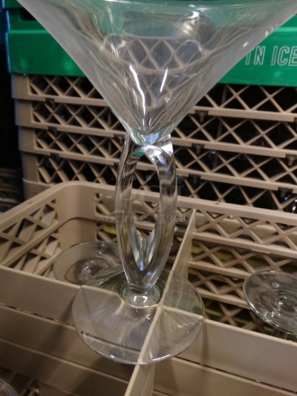 9 Martini Glasses in Dish Caddy. 5x5x7. 9 Times Your Bid! - Image 3 of 4