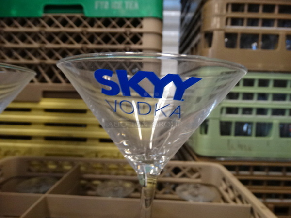 9 Martini Glasses in Dish Caddy. 5x5x7. 9 Times Your Bid! - Image 2 of 2