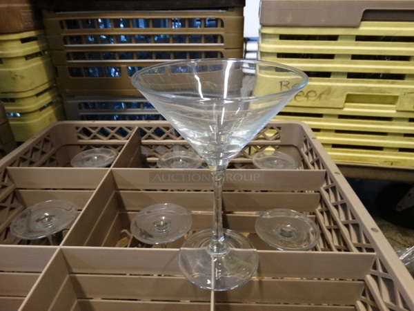 8 Martini Glasses in Dish Caddy. 5x5x7. 8 Times Your Bid! - Image 1 of 2
