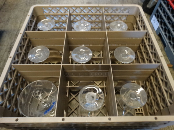 9 Martini Glasses in Dish Caddy. 5x5x7. 9 Times Your Bid! - Image 3 of 3