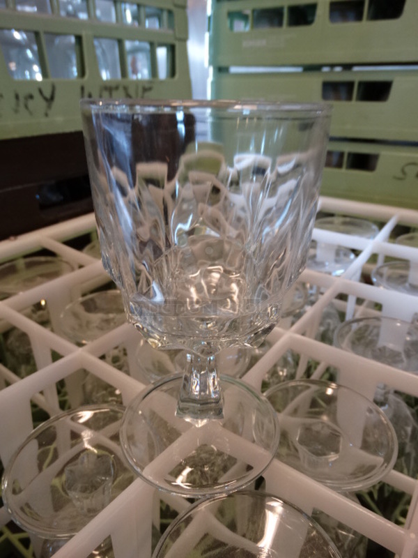 25 Goblet Wine Glasses in Dish Caddy. 3x3x5.5. 25 Times Your Bid! - Image 2 of 2