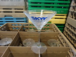 8 Martini Glasses in Dish Caddy. 5x5x7. 8 Times Your Bid!