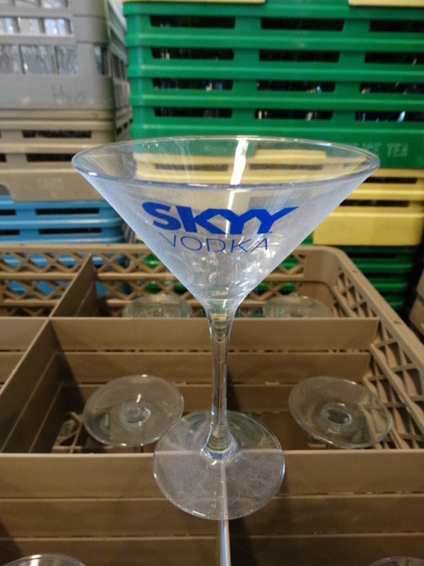 8 Martini Glasses in Dish Caddy. 5x5x7. 8 Times Your Bid! - Image 2 of 2
