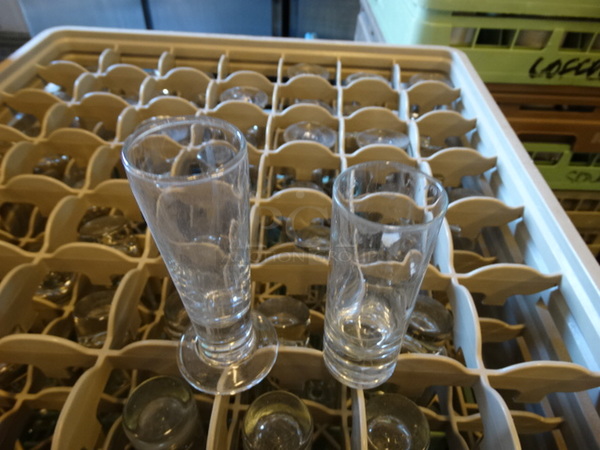 39 Glasses; Tall Shot and Footed Beverage in Dish Caddy. Includes 1.5x1.5x4.5. 39 Times Your Bid! - Image 2 of 3