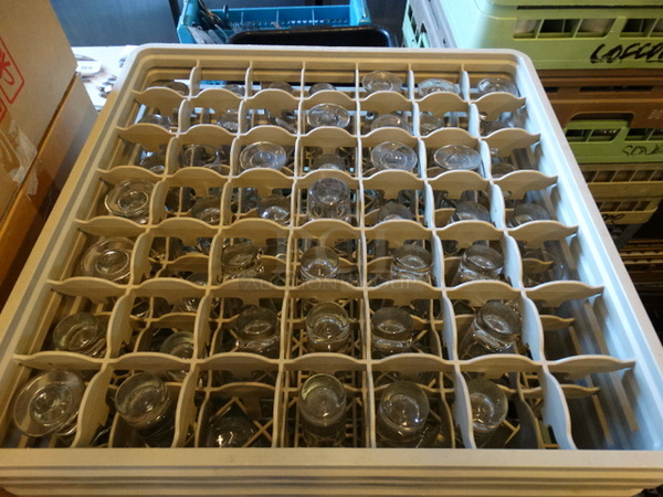39 Glasses; Tall Shot and Footed Beverage in Dish Caddy. Includes 1.5x1.5x4.5. 39 Times Your Bid! - Image 3 of 3