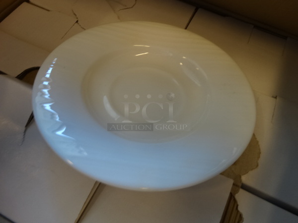 36 BRAND NEW IN BOX! White Ceramic Saucers. 6x6x1. 36 Times Your Bid! - Image 2 of 3