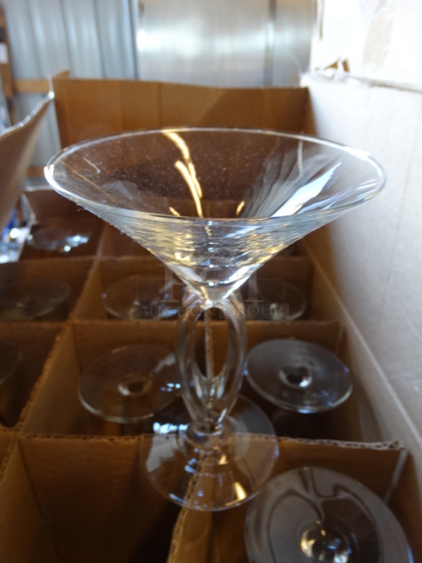 24 BRAND NEW IN BOX! Various Martini Glasses. 5x5x7. 24 Times Your Bid!