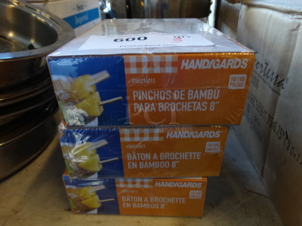 3 Boxes of Handigards Bamboo Skewers. 3 Times Your Bid!