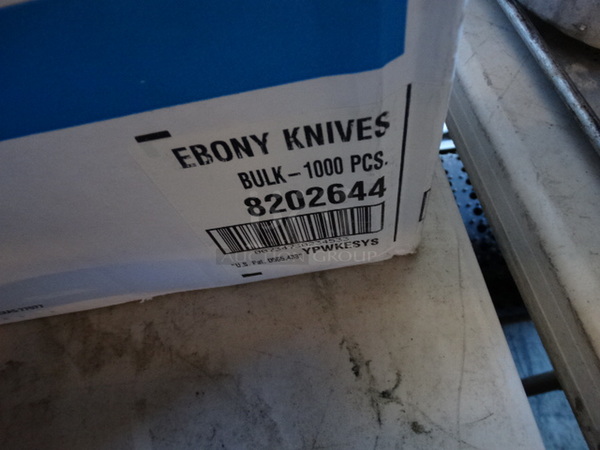 2 Boxes of Black Plastic Knives. 2 Times Your Bid! - Image 3 of 3
