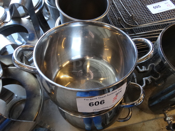 3 Metal Pots w/ Handles. 12x8x5.5. 3 Times Your Bid! - Image 2 of 2