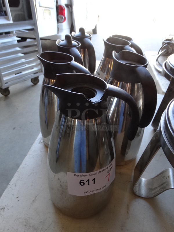 7 Stainless Steel Urns. 6x5x10. 7 Times Your Bid! - Image 1 of 3