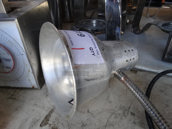 Metal Commercial Warming Lamp. 7x8x28. Tested and Working! - Image 2 of 3