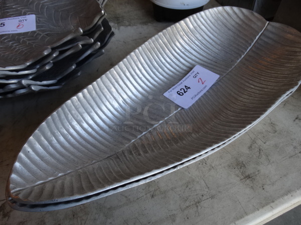 2 Metal Leaf Trays. 19.5x9x3. 2 Times Your Bid! - Image 2 of 3