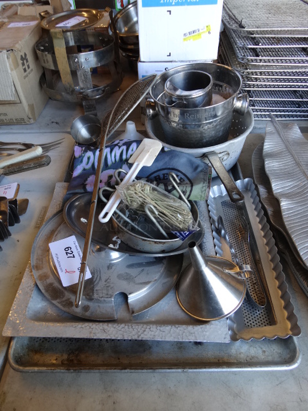 All One Money! Lot of Various Metal Items on Pan! - Image 1 of 3