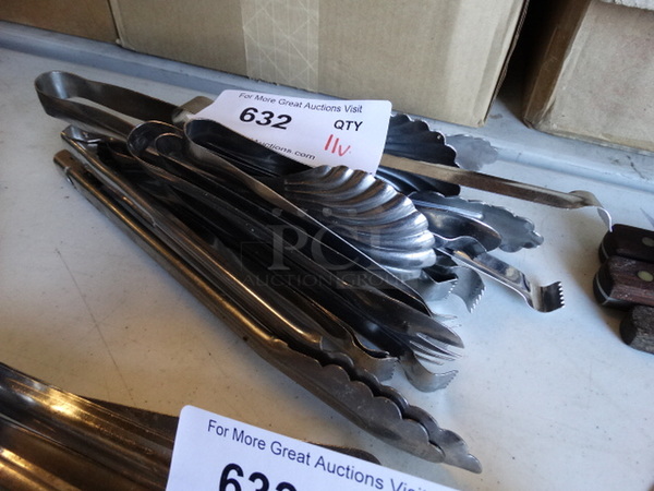 11 Various Metal Tongs. 11 Times Your Bid!