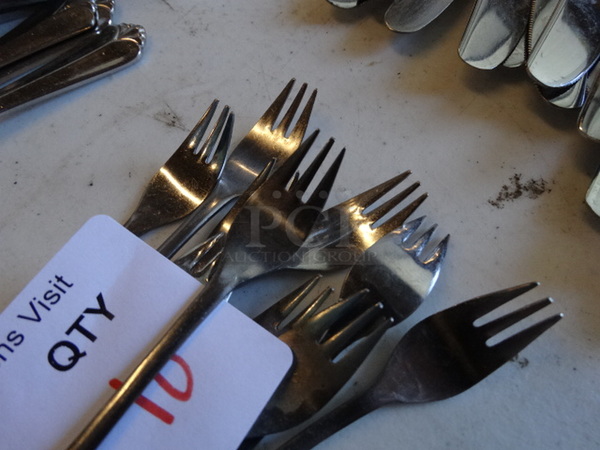 10 Metal Oyster Forks. 6". 10 Times Your Bid! - Image 2 of 2