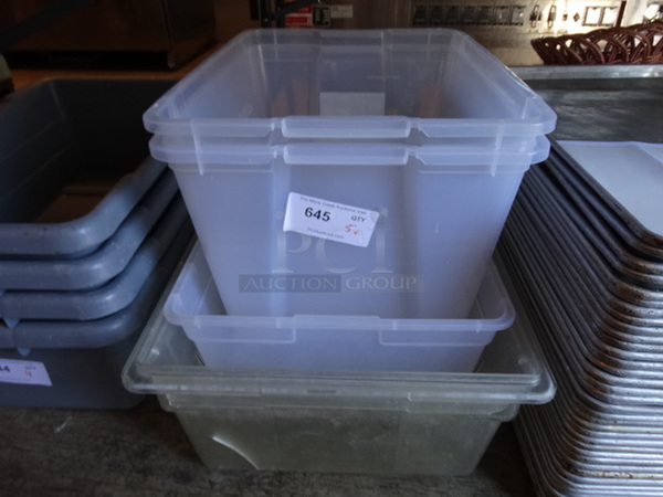 5 Various Poly Bins. Includes 18x26x9. 5 Times Your Bid!