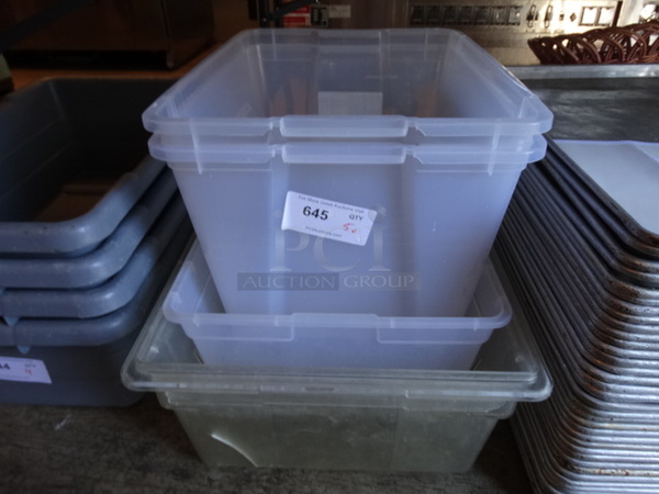 5 Various Poly Bins. Includes 18x26x9. 5 Times Your Bid! - Image 1 of 3