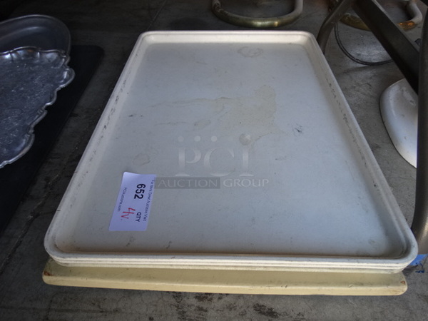 4 Items; 3 Poly Baking Pans and Cutting Board. Includes 18x26. 4 Times Your Bid!