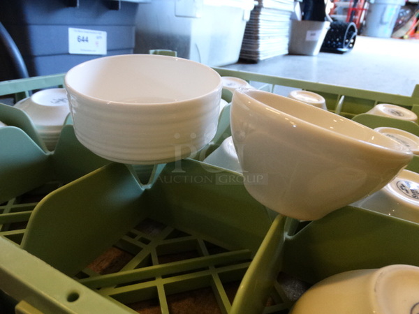 16 White Ceramic Bowls in Dish Caddy. 4x4x2.5. 16 Times Your Bid! - Image 2 of 3