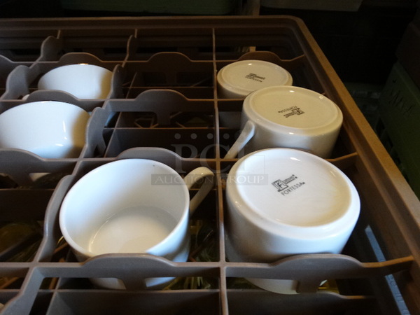 7 Various Items; 6 White Ceramic Mugs and 1 Poly Bowl in Dish Caddy. 7 Times Your Bid! - Image 2 of 4