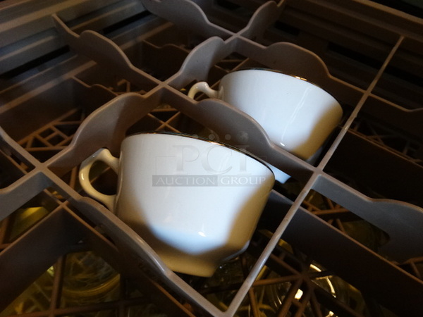 7 Various Items; 6 White Ceramic Mugs and 1 Poly Bowl in Dish Caddy. 7 Times Your Bid! - Image 3 of 4