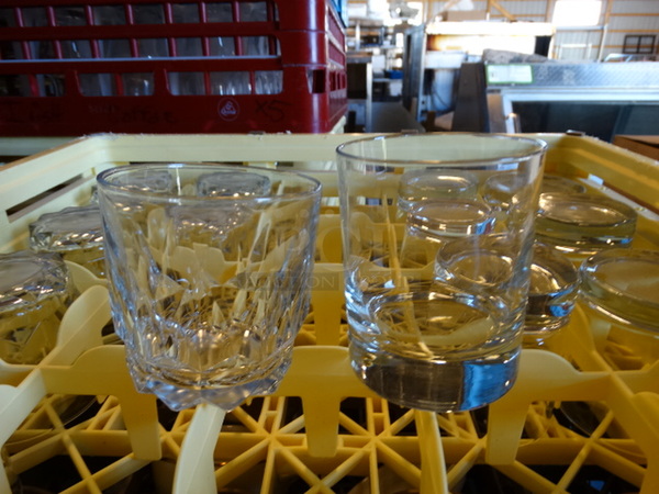 14 Various Rocks Glasses in Dish Caddy. Includes 3x3x3.5. 14 Times Your Bid! - Image 1 of 2