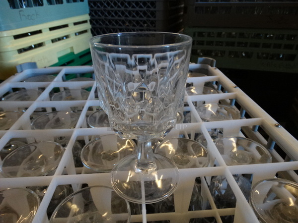 25 Goblet Wine Glasses in Dish Caddy. 3x3x5.5. 25 Times Your Bid!