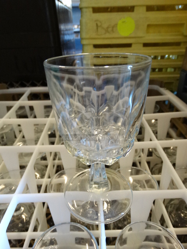 25 Goblet Wine Glasses in Dish Caddy. 3x3x5.5. 25 Times Your Bid! - Image 1 of 2