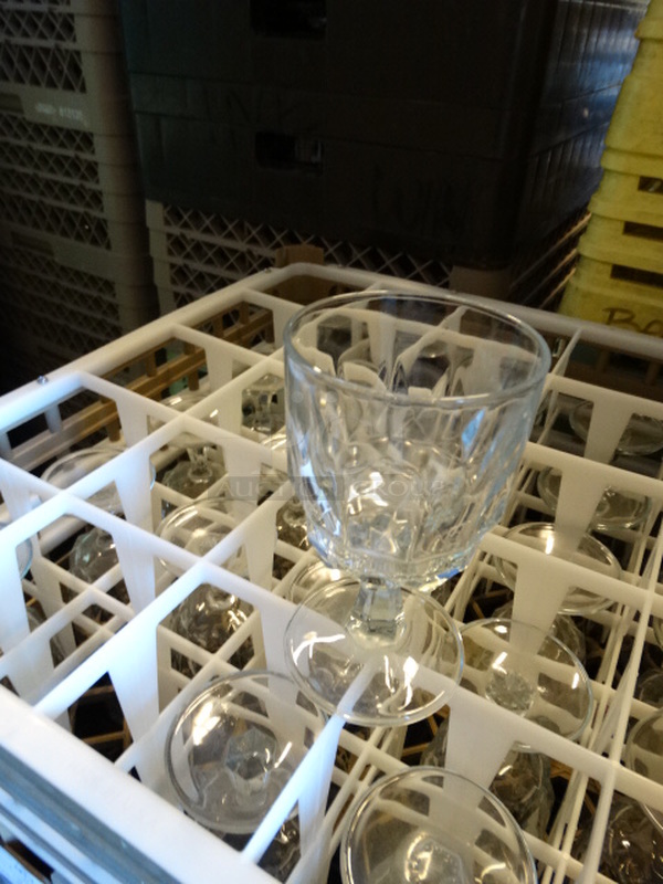 25 Goblet Wine Glasses in Dish Caddy. 3x3x5.5. 25 Times Your Bid! - Image 2 of 2